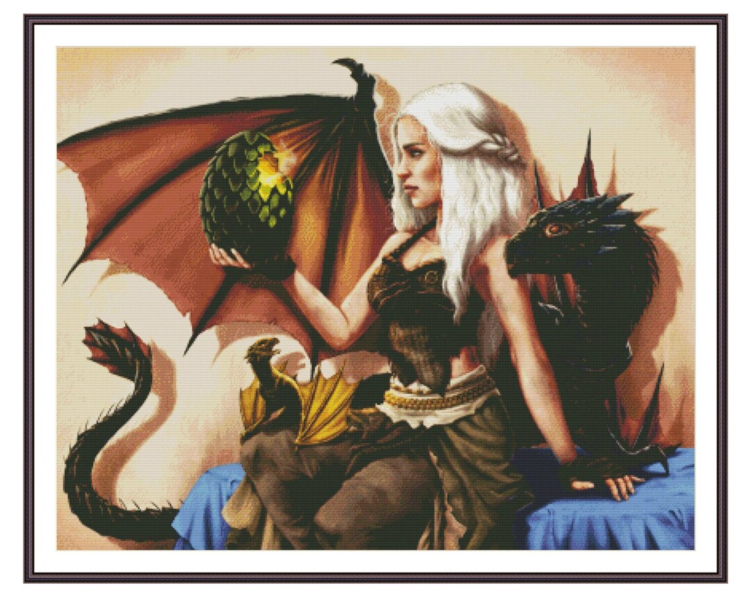 Cross Stitch Pattern Daenerys Targaryen Game of Thrones Movie Etsy