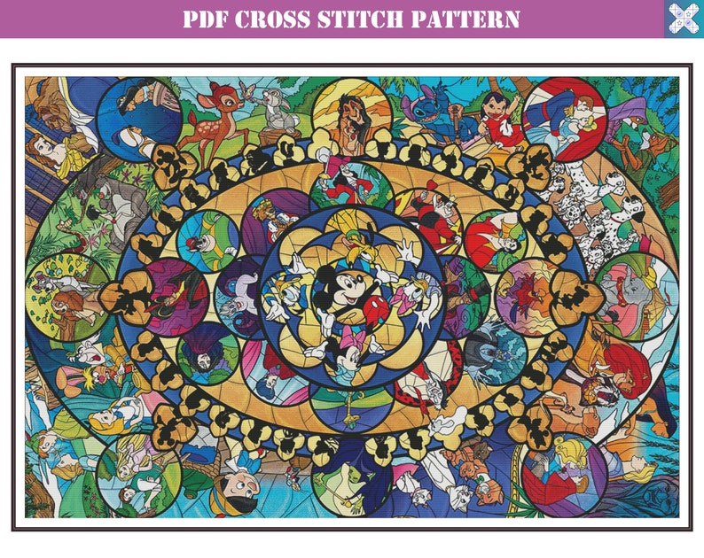 Disney Counted Cross Stitch Pattern Extra Large Cross Stitch Etsy