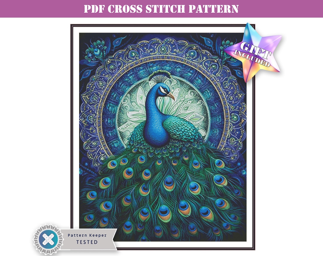 Bundle of 4 Beautiful Full Coverage Counted Cross Stitch Patterns PDF  Compatible With Pattern Keeper App. Large Modern Cross Stitch Designs. -   UK