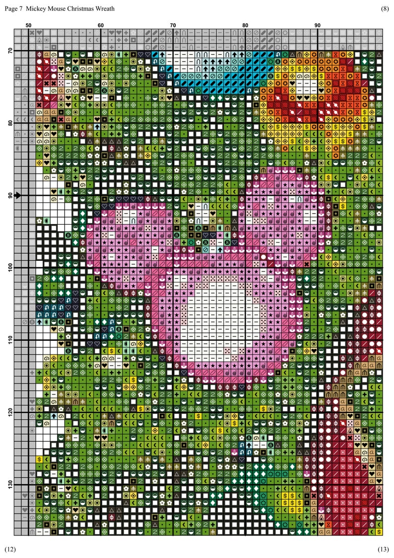 Christmas Cross Stitch Pattern Disney Cross Stitch Chart Etsy