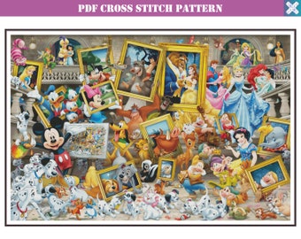 SUPERSIZED Fun Full Coverage Cross Stitch Pattern Digital -   Disney  cross stitch patterns, Disney cross stitch, Stitch disney
