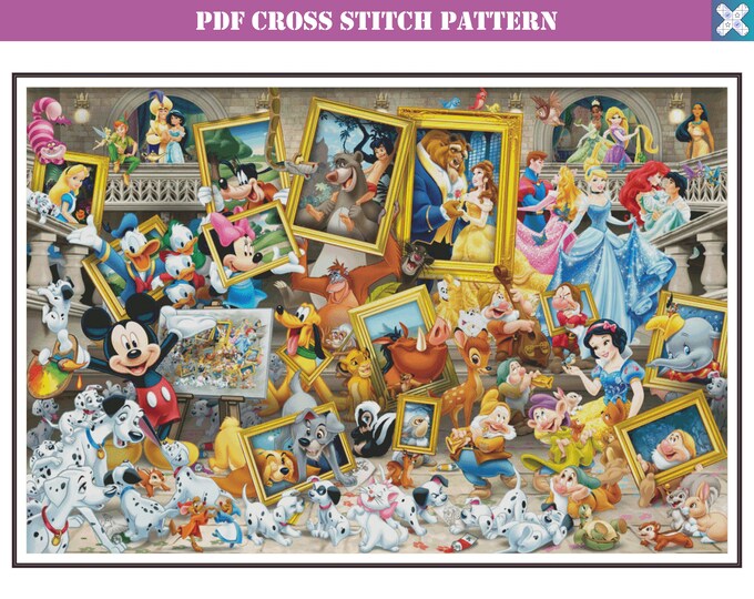 SUPERSIZED Fun Full Coverage Cross Stitch Pattern Digital Download PDF ...