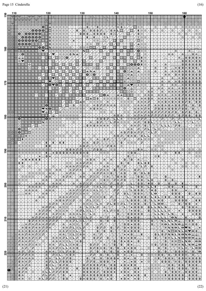 Cinderella Cross Stitch Pattern Disney Cross Stitch Chart Etsy