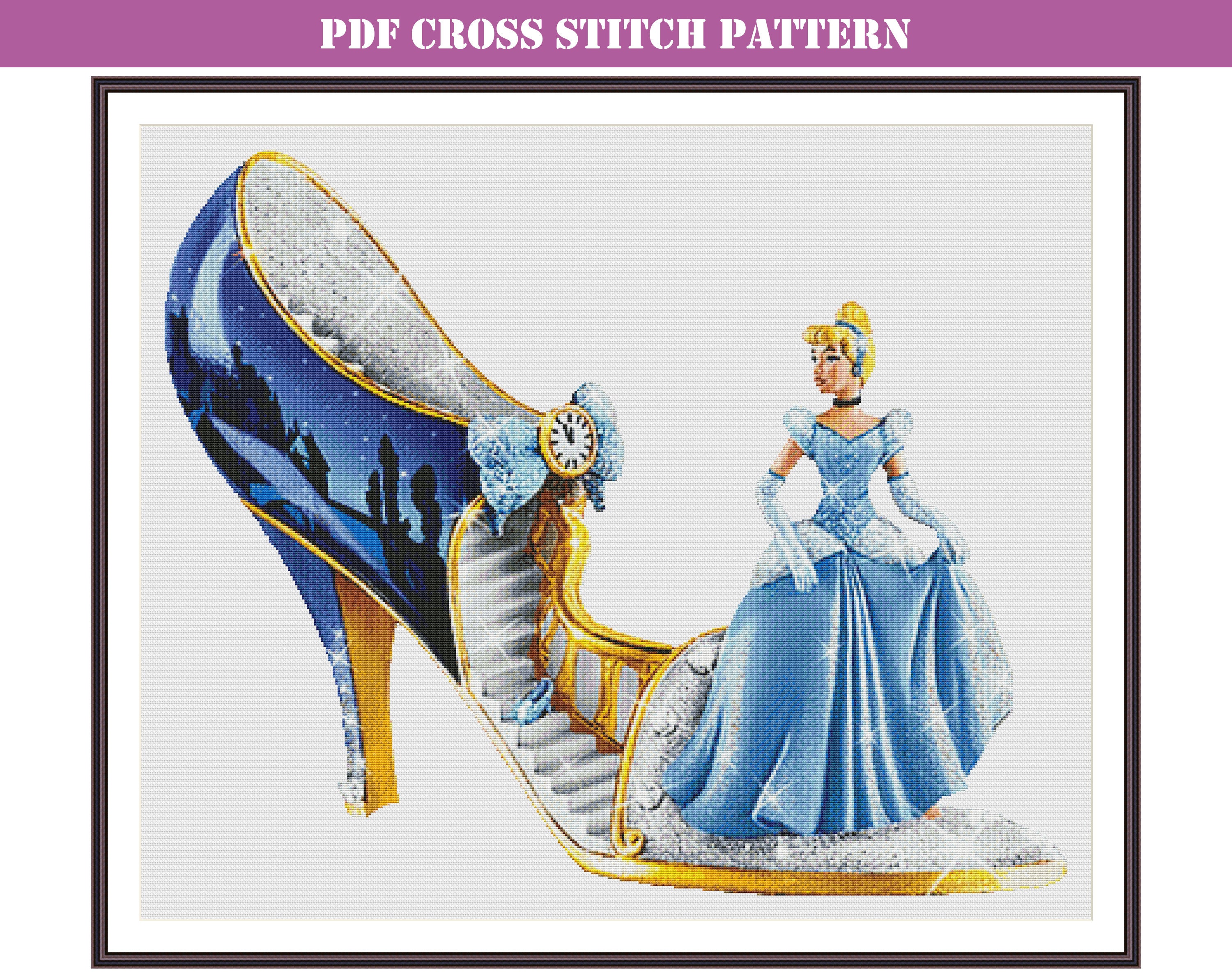 Disney Cross Stitch Pattern Cinderella Cross Stitch Chart Etsy