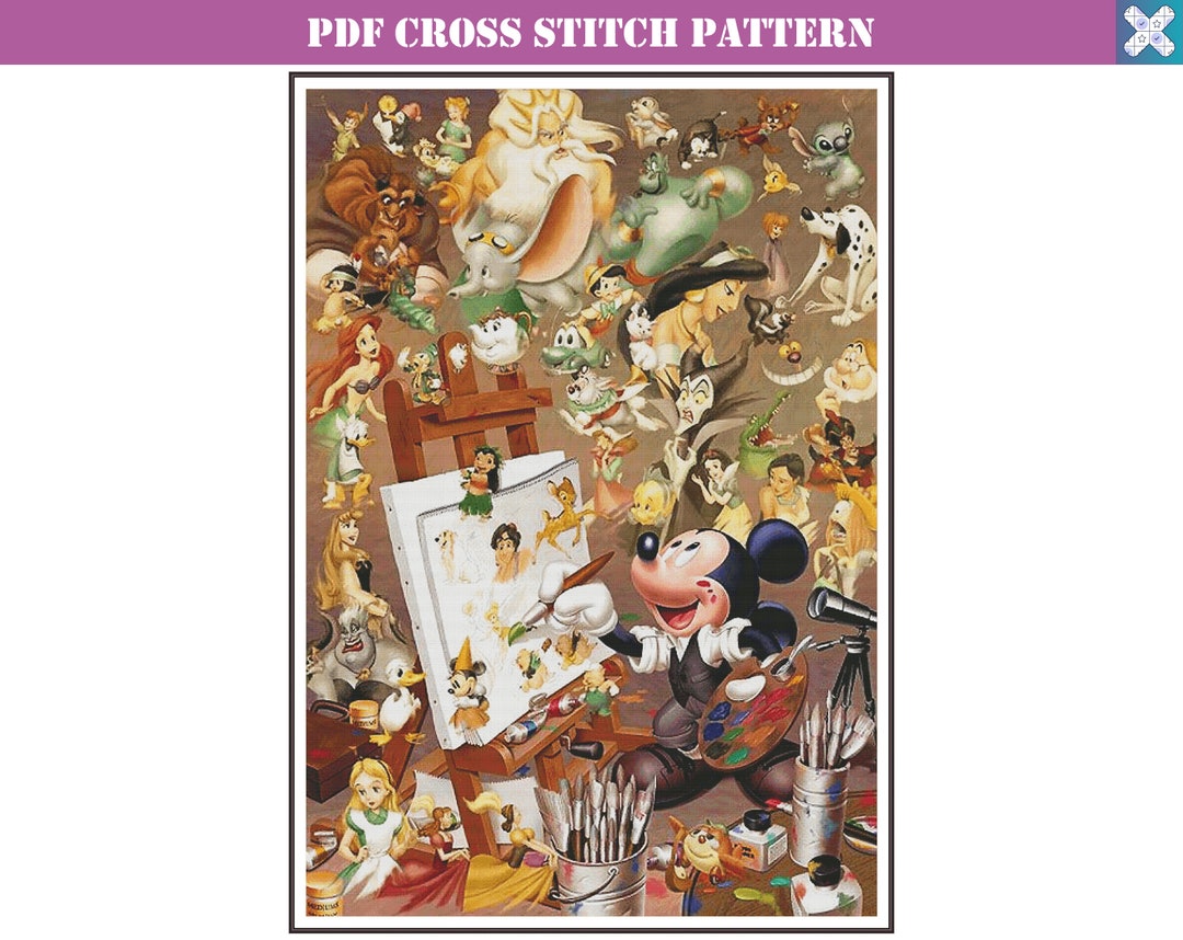 Supersized Cute Collage Full Coverage Counted Cross Stitch Pattern PDF ...