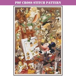 Supersized Cute Collage Full Coverage Counted Cross Stitch Pattern PDF ...