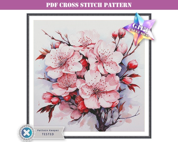 SUPERSIZED Fun Full Coverage Cross Stitch Pattern Digital Download PDF  Compatible With Pattern Keeper App. High Difficulty Modern Design. 