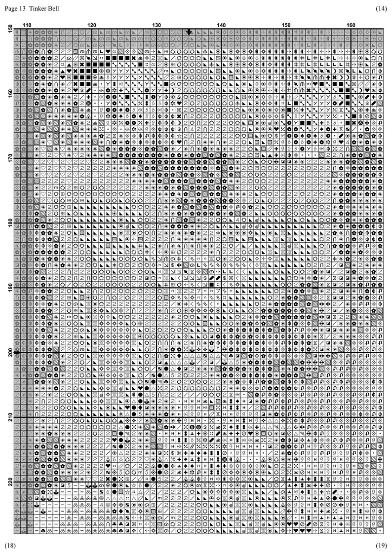 Tinker Bell Cross Stitch Pattern Disney Cross Stitch Chart Etsy