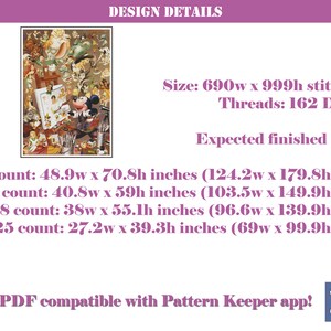 Supersized Cute Collage Full Coverage Counted Cross Stitch - Etsy