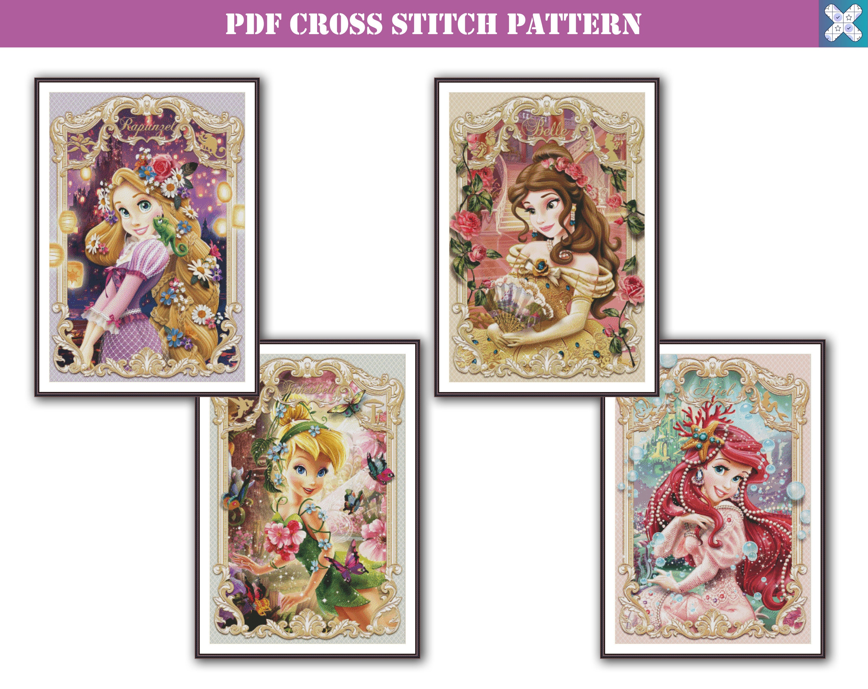 Bundle of 4 Beautiful Full Coverage Counted Cross Stitch Patterns PDF  Compatible With Pattern Keeper App. Large Modern Cross Stitch Designs. -   UK