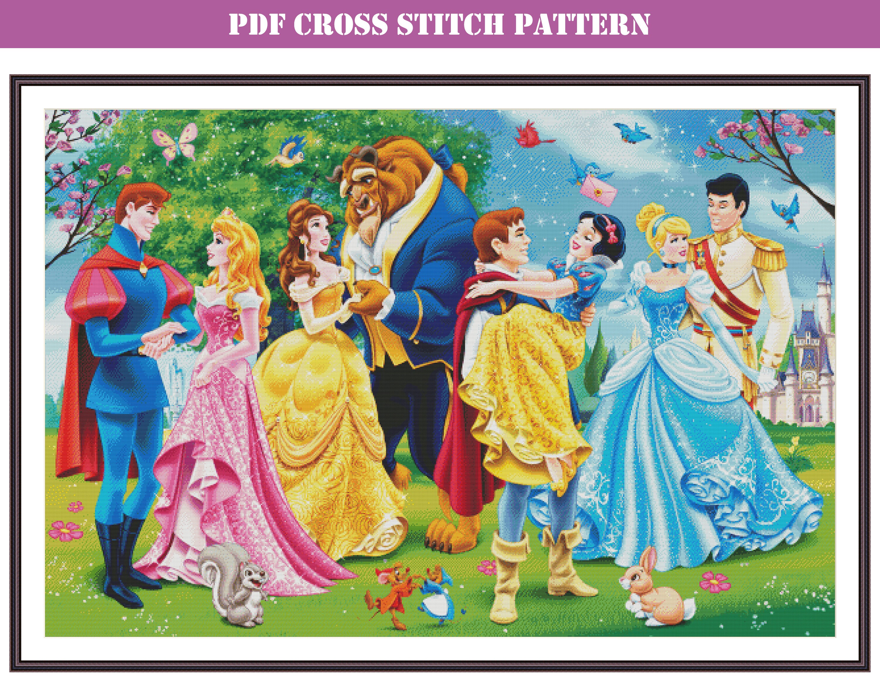 Disney Counted Cross Stitch Pattern Large Cross Stitch Chart Etsy
