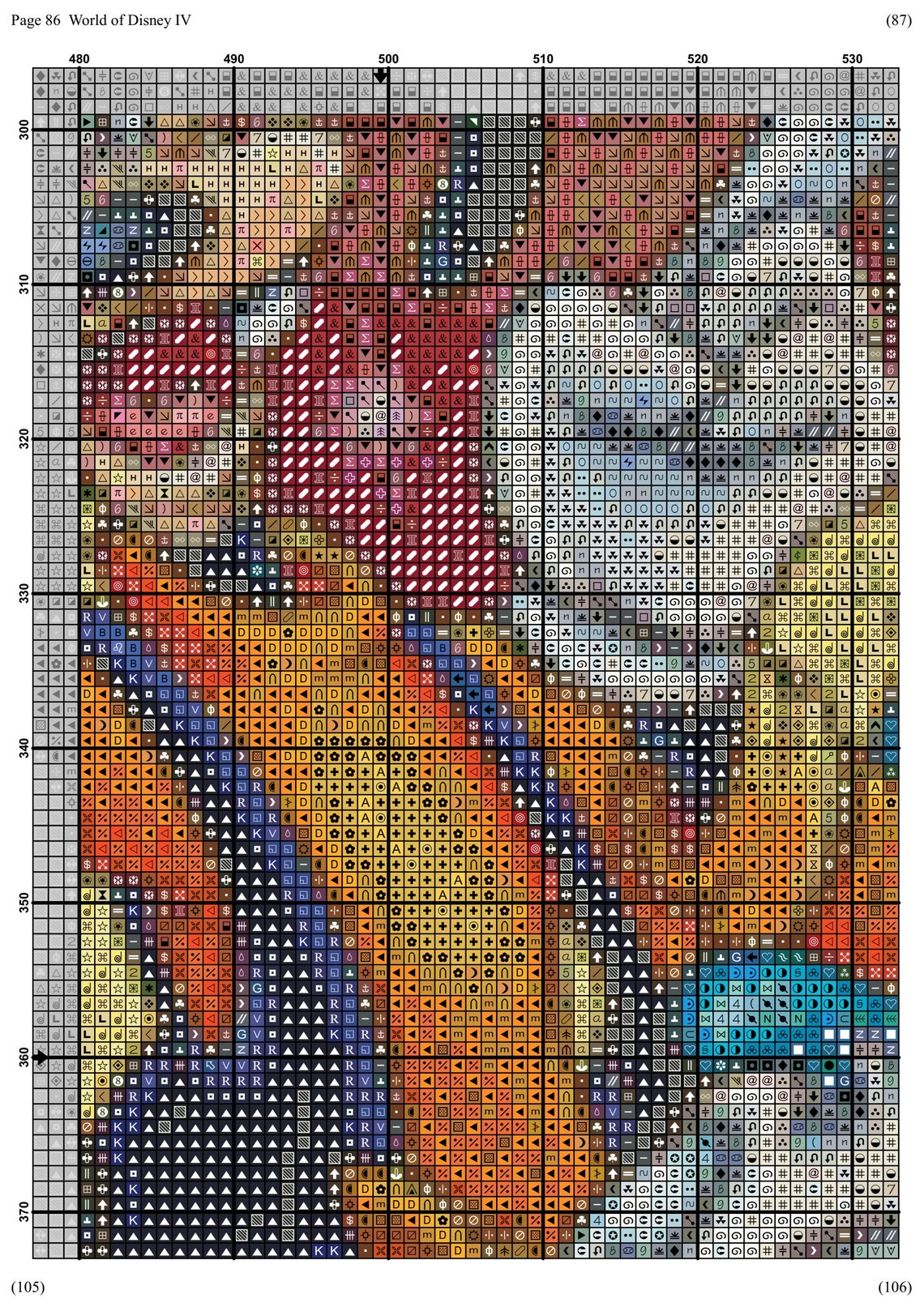 Disney Counted Cross Stitch Pattern Extra Large Cross Stitch Etsy