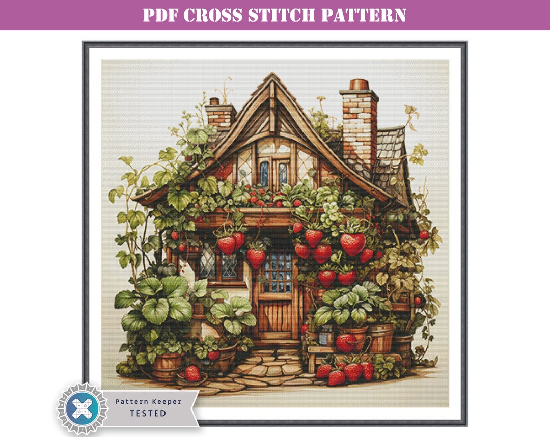 Full Coverage Modern Cross Stitch Pattern PDF Fairy Etsy