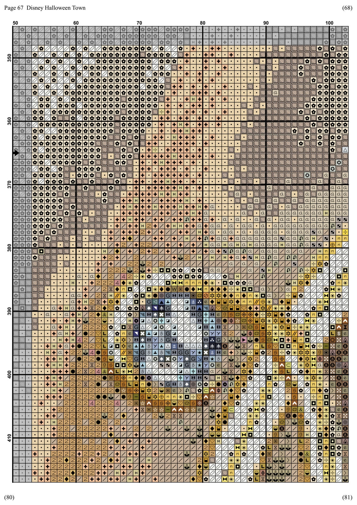 Disney Halloween Cross Stitch Pattern PDF Cross Stitch Chart Etsy