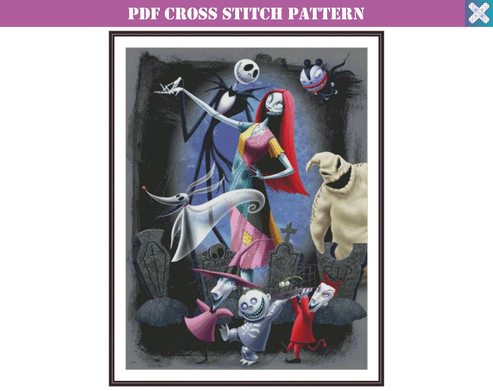Nightmare Before Christmas Cross Stitch Pattern Disney Cross Etsy