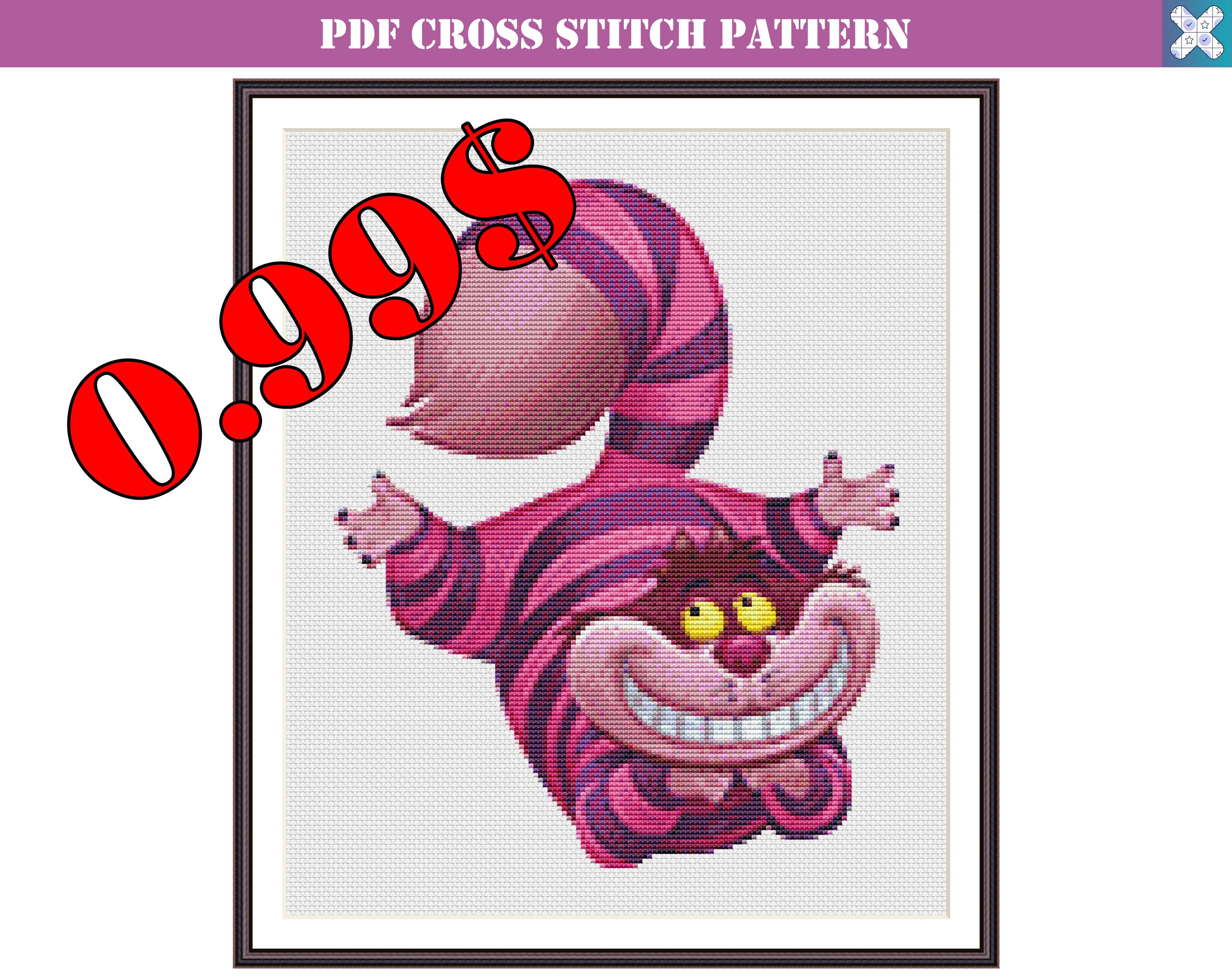 Cheshire Cat Cross Stitch Pattern Disney Cross Stitch Etsy