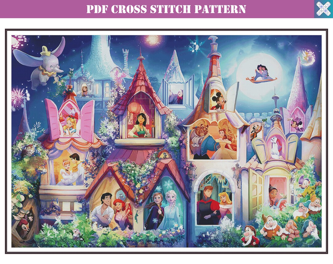 SUPERSIZED Fun Full Coverage Cross Stitch Pattern Digital Download PDF ...