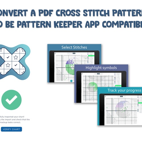 Convert a Pdf Cross Stitch Pattern to Be 100 Pattern Keeper Etsy