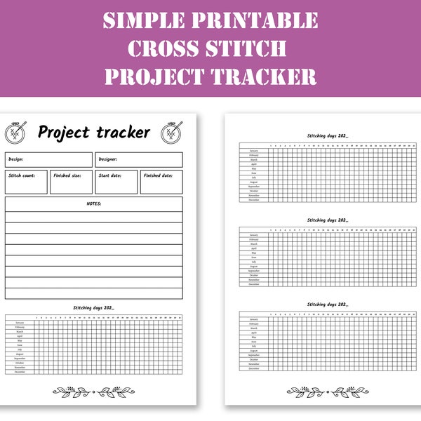 Cross Stitch Tracker Etsy