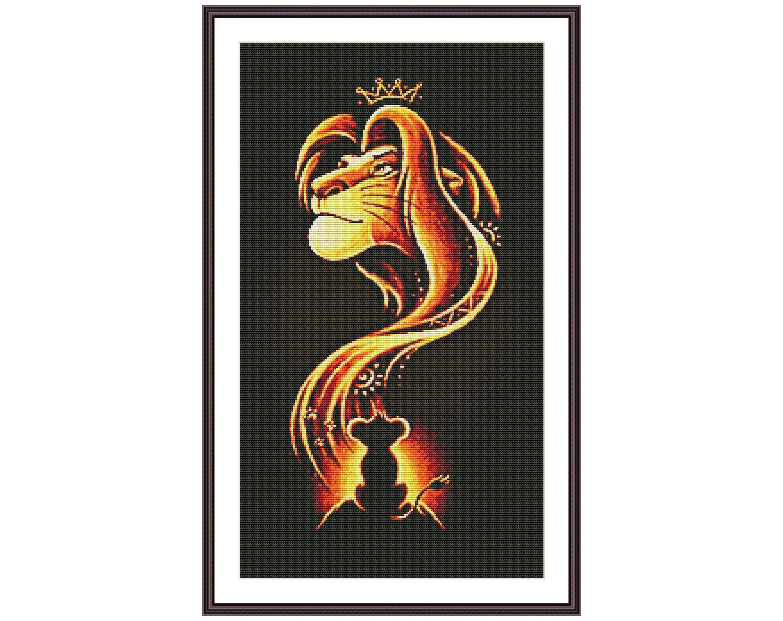 Lion King Cross Stitch Pattern Disney Cross Stitch Counted Etsy
