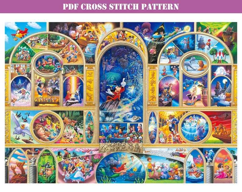 Disney Counted Cross Stitch Pattern Extra Large Cross Stitch - Etsy