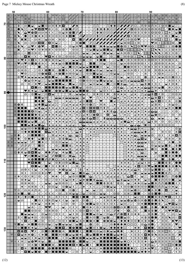 Christmas Cross Stitch Pattern Disney Cross Stitch Chart Etsy