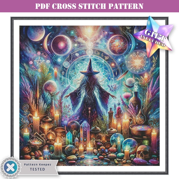 Cross Stitch Pattern Witchy - Etsy