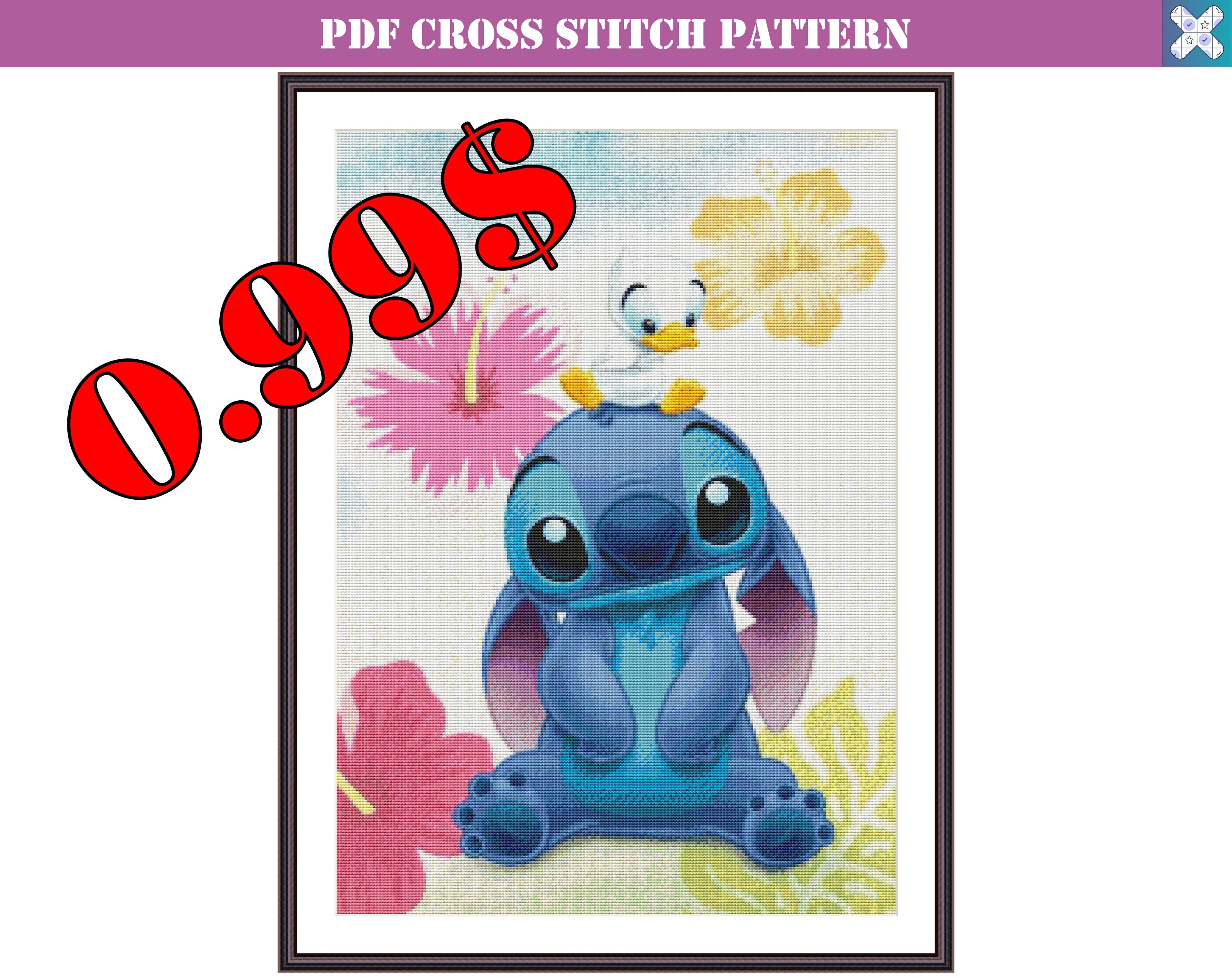 0324 Lilo and Stitch B/W Cross Stitch Chart BUY 1 GET 1 HALF PRICE 