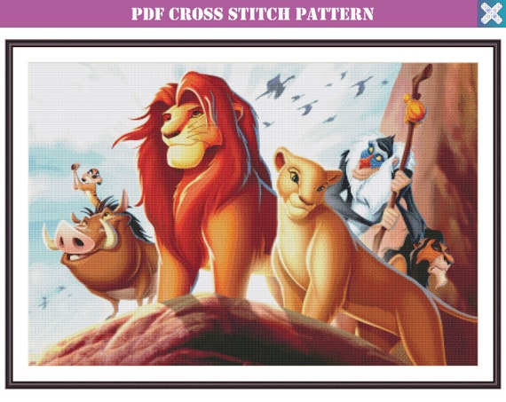 Lion King Cross Stitch Pattern Disney Cross Stitch Counted | Etsy
