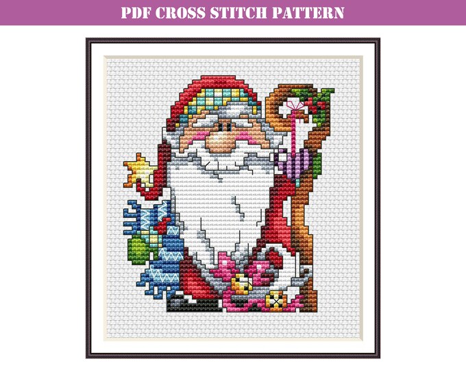 Cross Stitch Pattern Christmas Santa Cross Stitch Santa Claus Cross