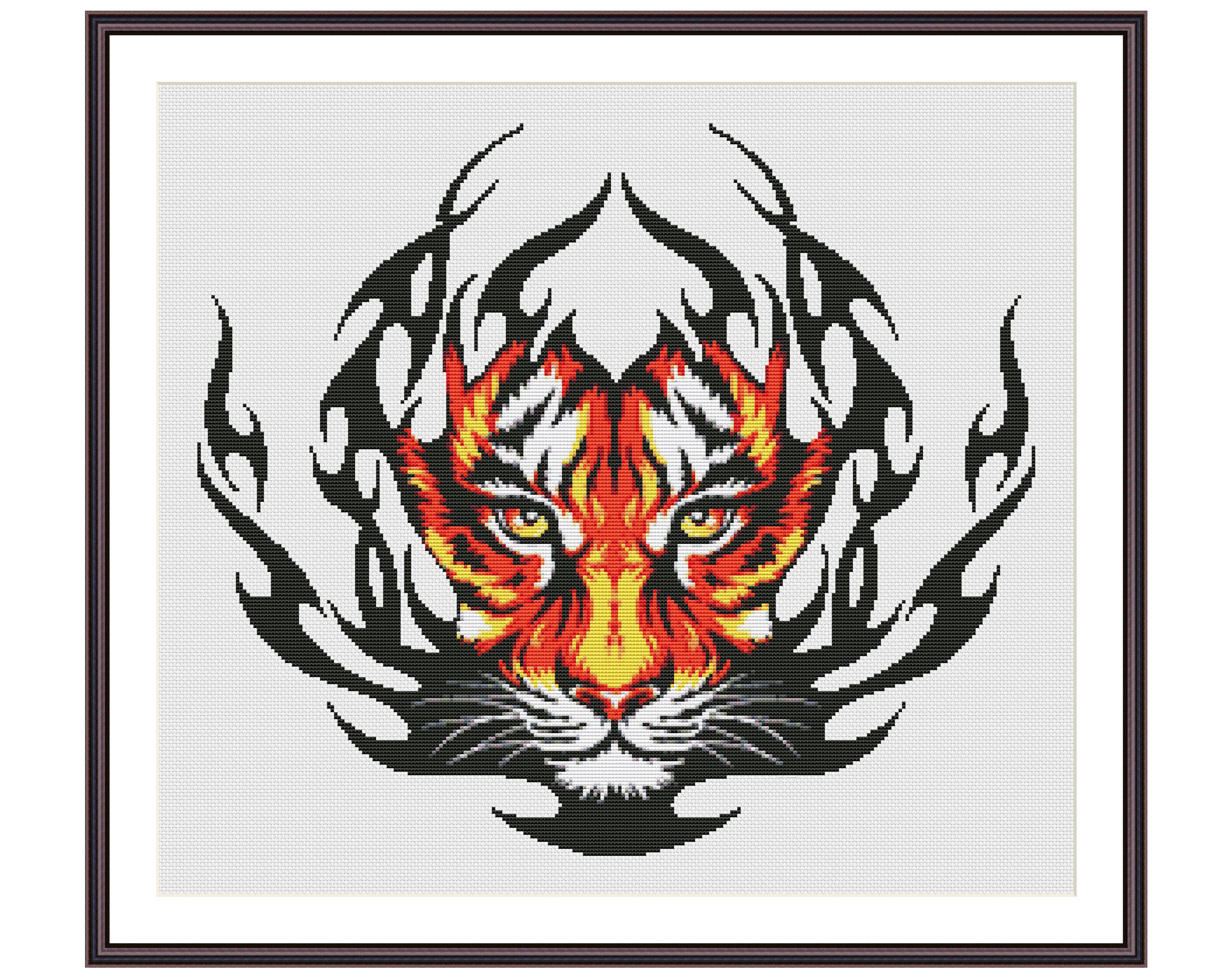 Tiger Cross Stitch Pattern Animal Cross Stitch Counted - Etsy Australia