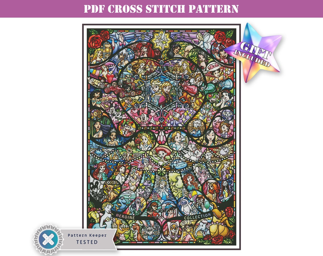 Supersized Cute Collage Full Coverage Counted Cross Stitch Pattern PDF ...