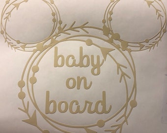 Disney Baby On Board Etsy Disney Baby On Board Etsy