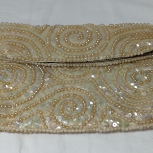 Cartera de noche con cuentas, cartera de mano con cuentas