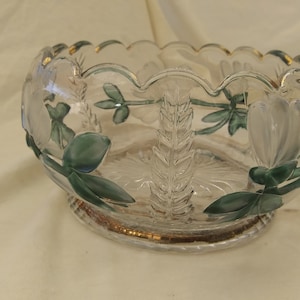 Crystal hand painted bowl