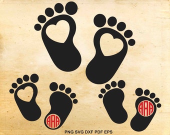 Download Free Baby Feet Svg Etsy SVG Cut Files