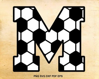 Soccer font svg, Monogram font, Alphabet svg, Soccer svg, Monogram alphabet, Cut files for Cricut, Files for Silhouette, eps png dxf pdf svg