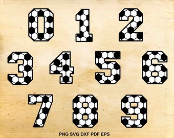 Soccer numbers svg, Soccer font alphabet, Football font, Sports font, Soccer letters, Cut files for Silhouette Cameo, Svg files for Cricut