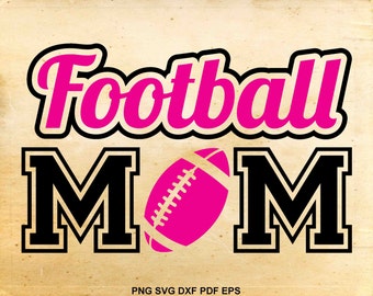 Football mom svg, Football svg files, Iron on desings, Mom shirt, Files for silhouette Cameo, Cut files for Cricut, pdf eps dxf png svg