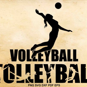 Volleyball Svg Files, Volleyball Silhouette Clipart, Shirt Design, Iron ...