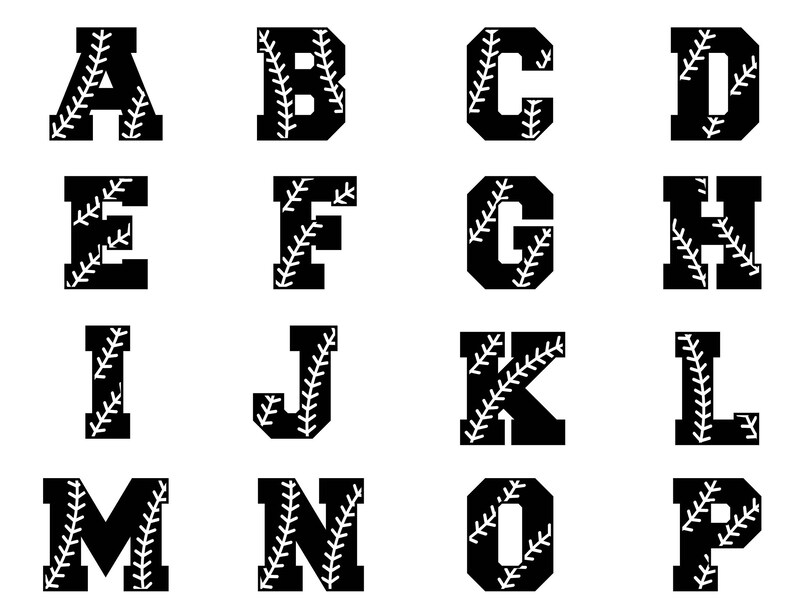 Download Baseball alphabet svg Baseball font Softball font Baseball ...