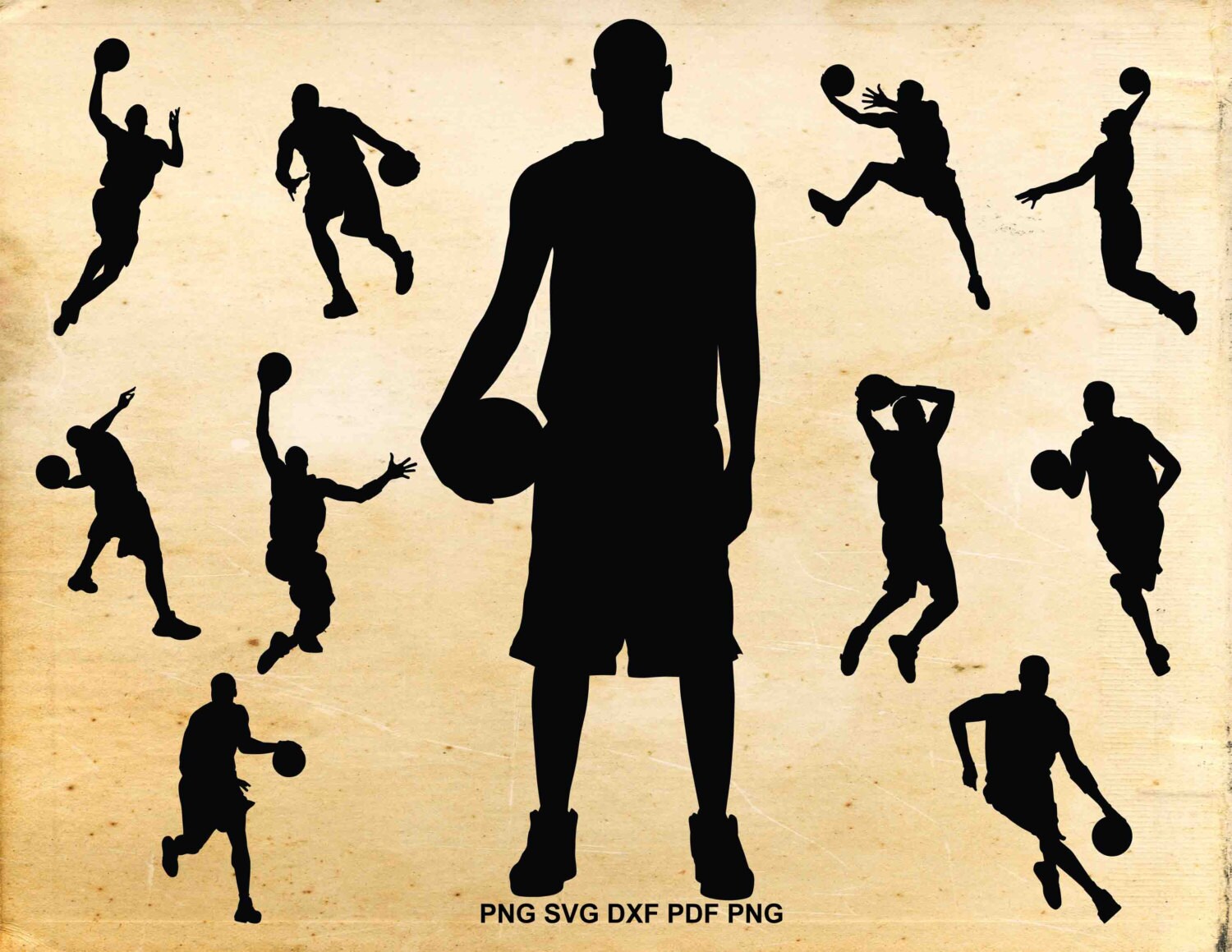 Download Basketball Svg Files Basketball Player Silhouette Basketball Etsy