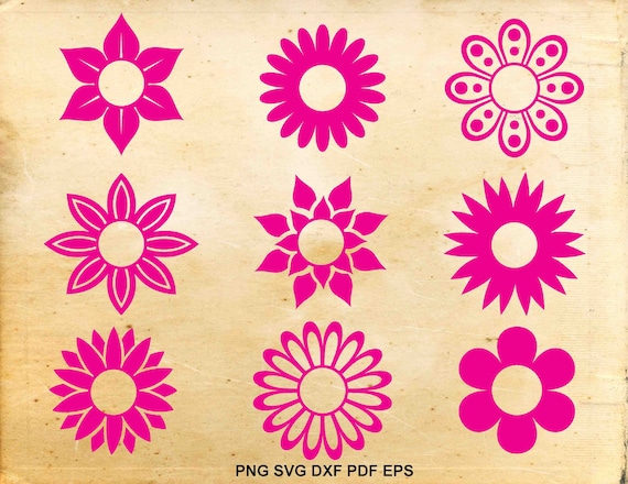 Flowers Monogram SVG Cut File, Instant Download