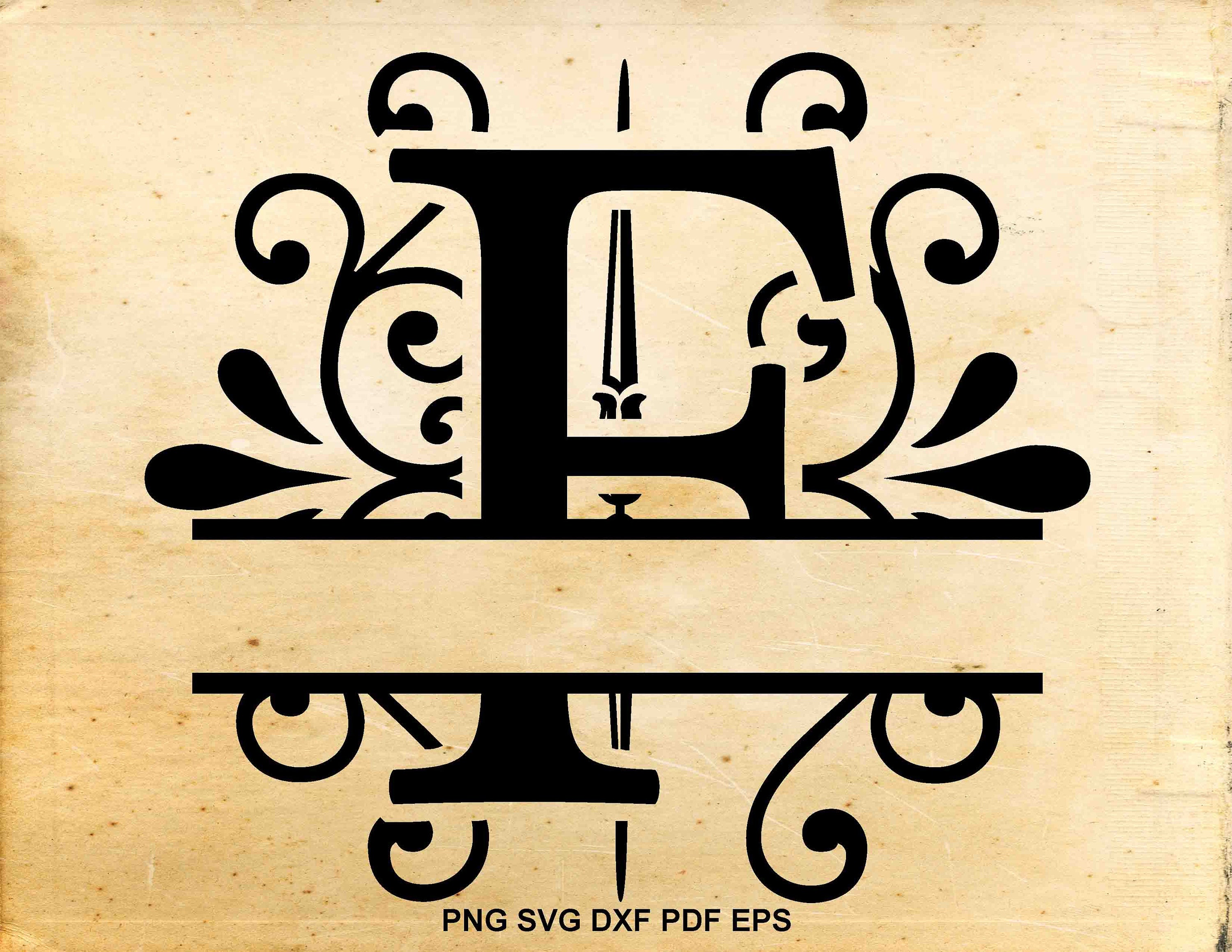 Free Free Split Monogram Svg Etsy