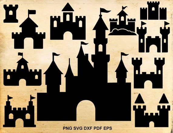 Download Castle Svg Princess Castle Silhouette Castle Clipart Cut Etsy