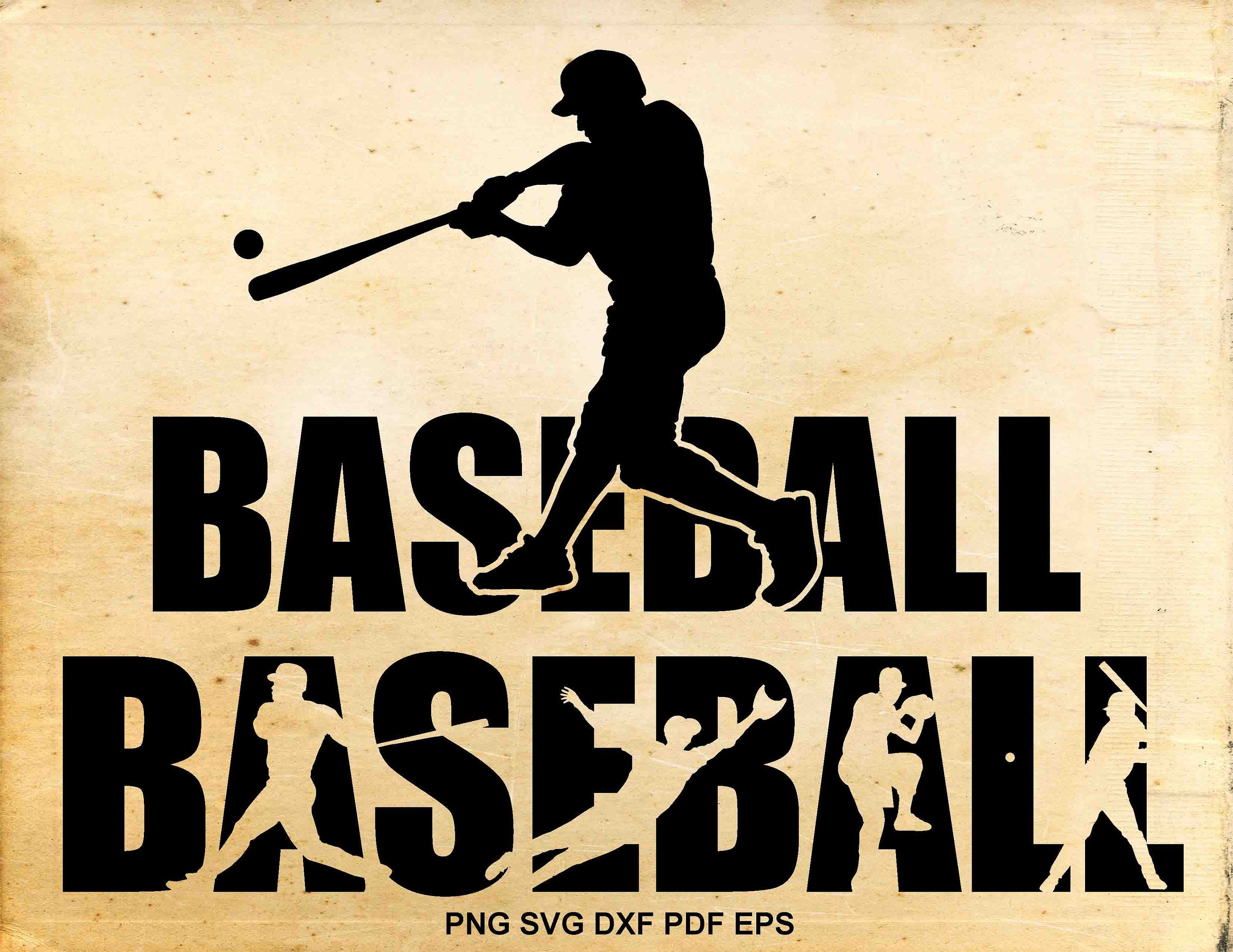 Download Baseball svg files Baseball silhouette clipart Baseball svg | Etsy