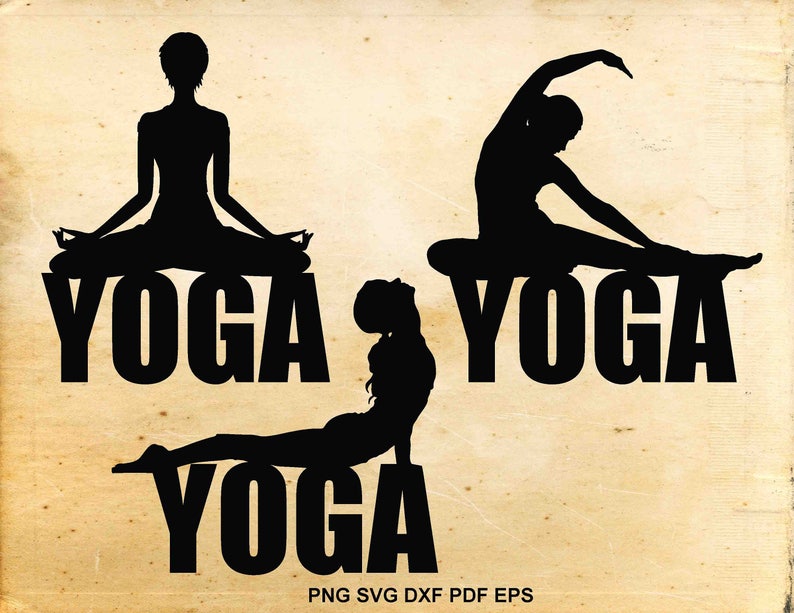 Download Yoga svg files Yoga clipart Yoga silhouette Fitness svg | Etsy