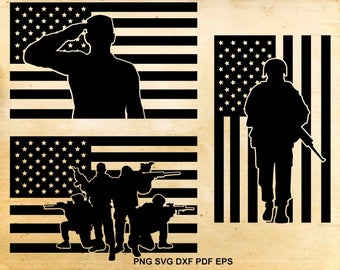 American flag svg, Fallen soldier, 4th of july clipart, Memorial svg, Iron on designs, Military svg, Files for Cricut, Files for Silhouette