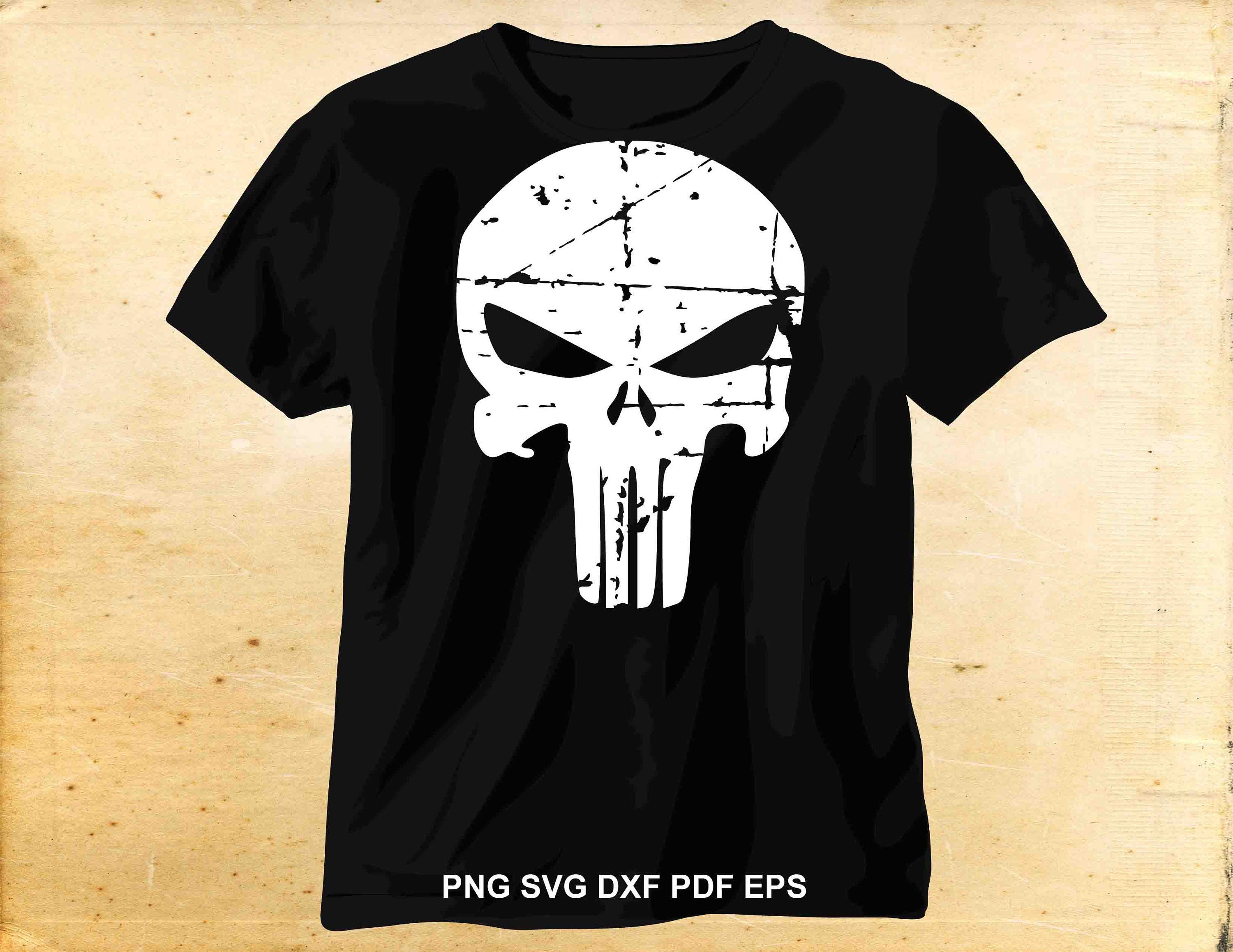 Download Punisher Skull Svg Distressed Skull Grunge Svg Files Etsy