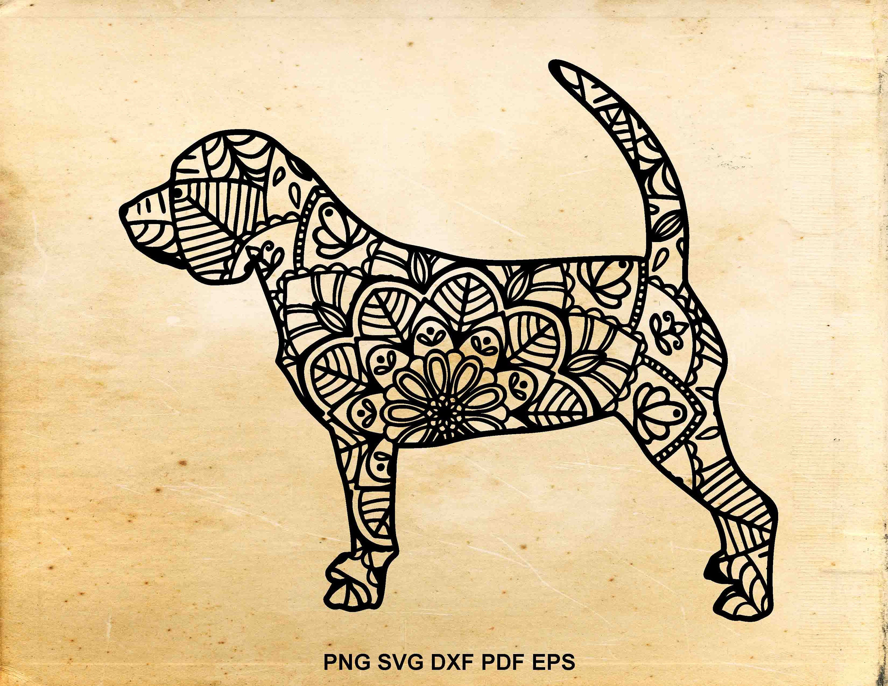Download Zentangle Beagle svg Doodle Beagle Beagle mandala Beagle ...